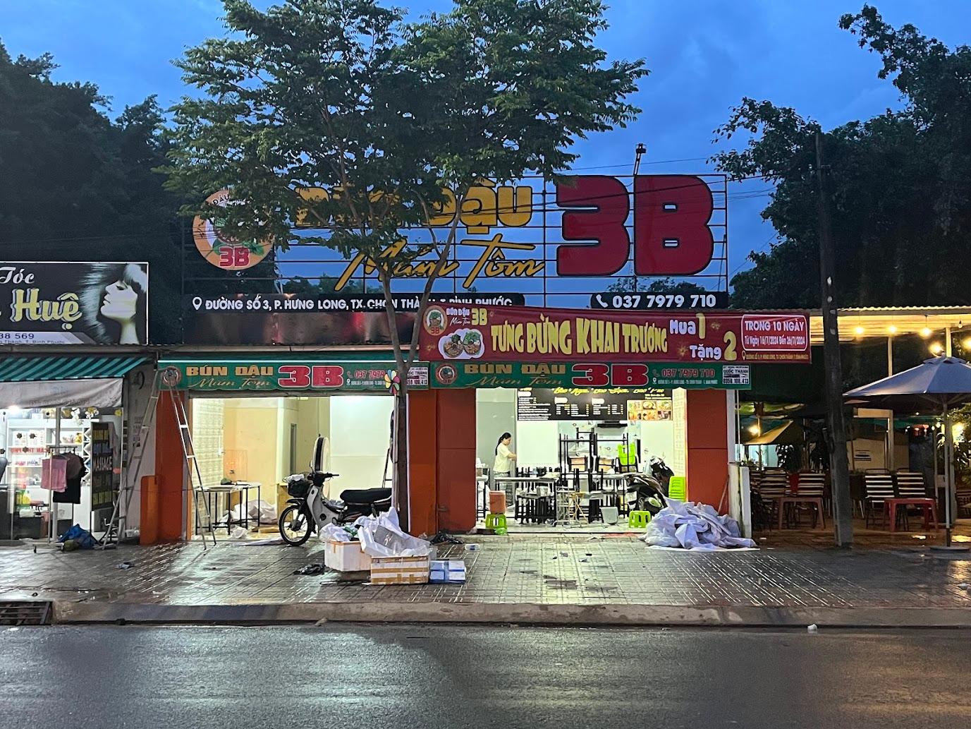 Bảng hiệu Bún Đậu 3B - Bộ chữ mica khung sắt đèn led (2).jpg